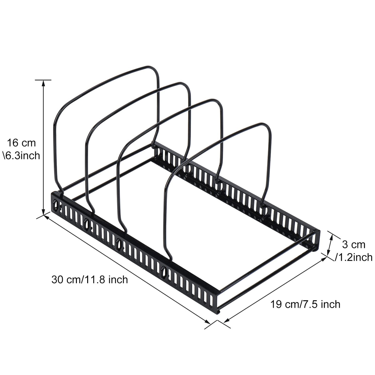 Adjustable Cookware Organizer Rack for Pots, Pans & Lids