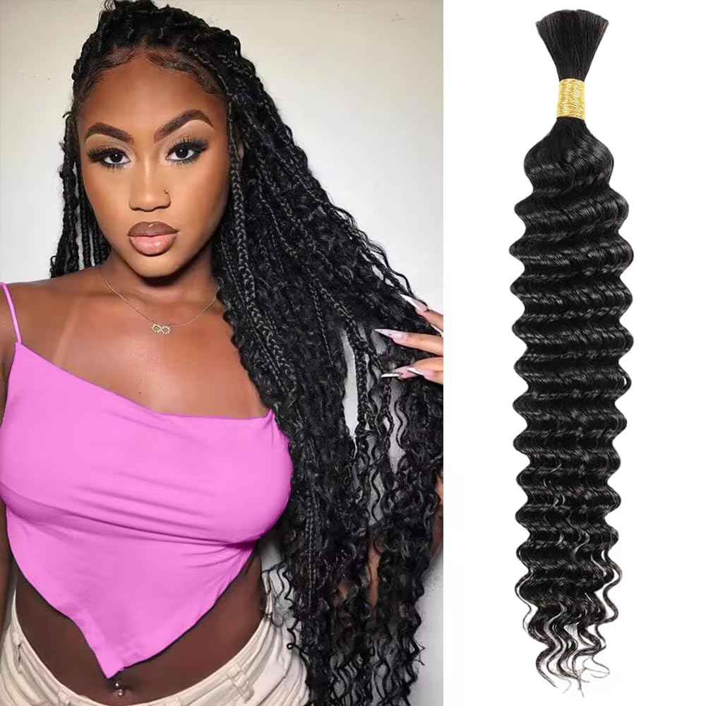Brazilian Virgin Hair Bundles Deep Wave Human Hair Extensions