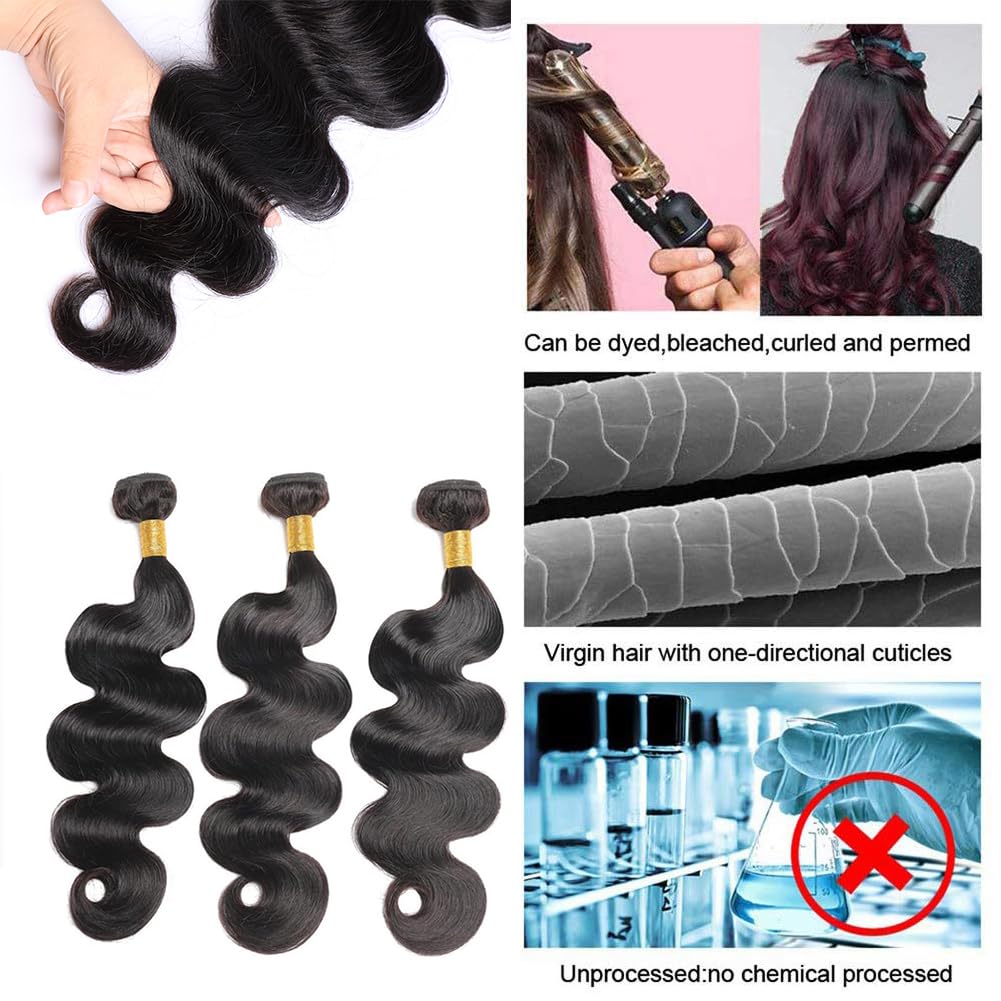 Brazilian Virgin Hair Bundles Deep Wave Human Hair Extensions