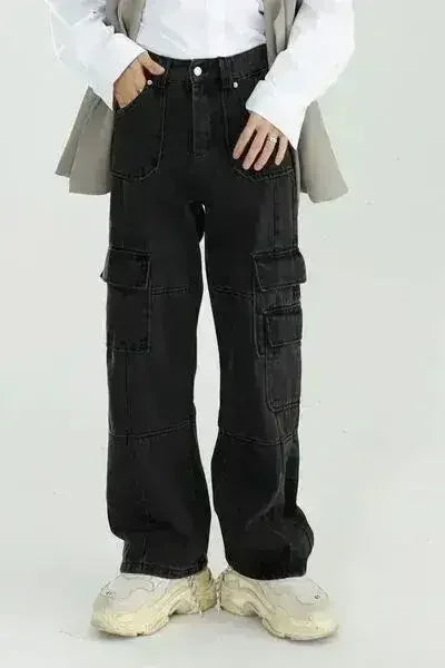 Baggy Cargo Jeans – Cotton Utility Pants with Relaxed Fit