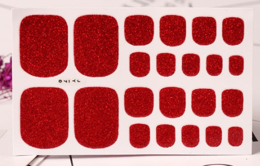 Green Onion Powder Nail Stickers (22 Solid Color)