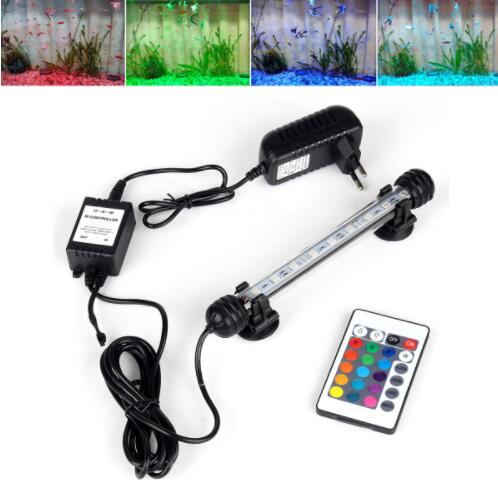 Aquarium Waterproof Lighting Rainbow Color Changing Small Colored Water Grass Lamp