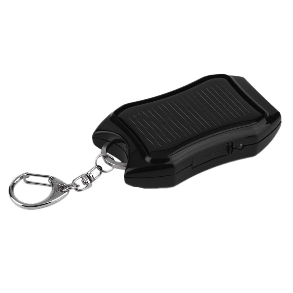 Solar Power Bank Keychain Flashlight