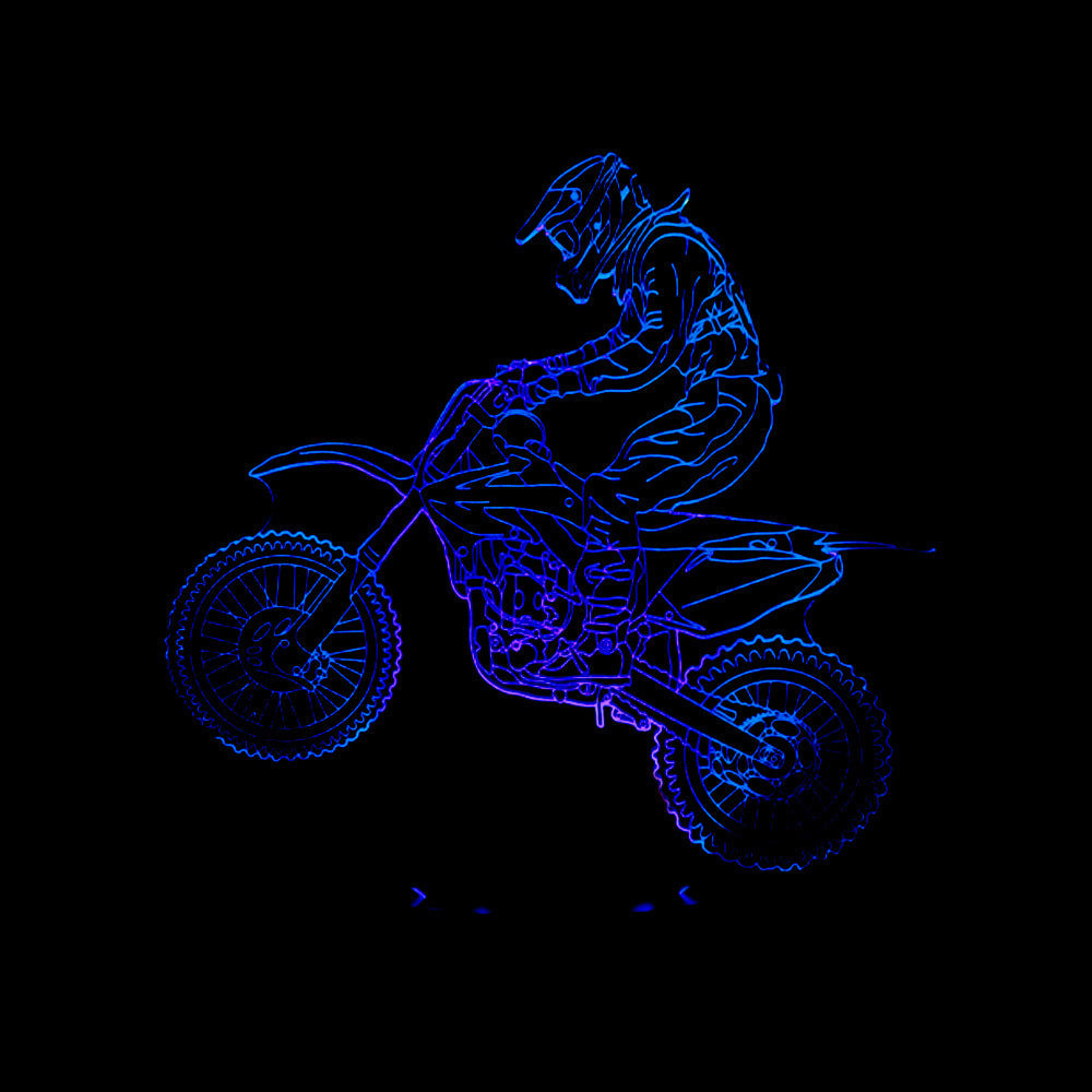New Style 3D Motorcycle LED Lamp with Touch Remote