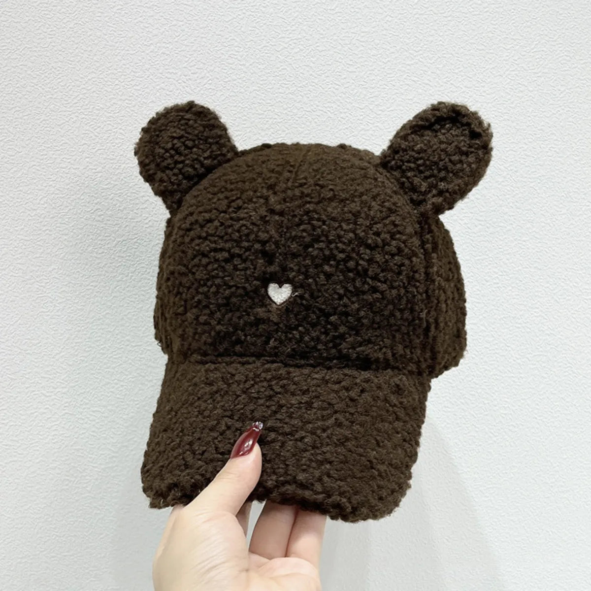 Cute Fluffy Bear Ears Winter Hat