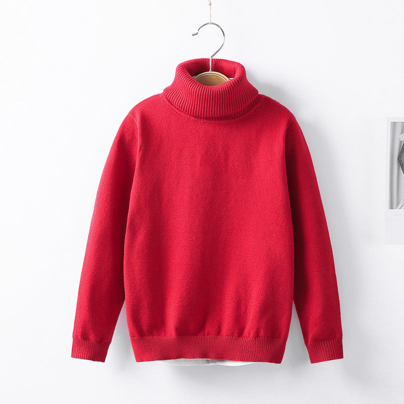 Autumn and winter high collar children&