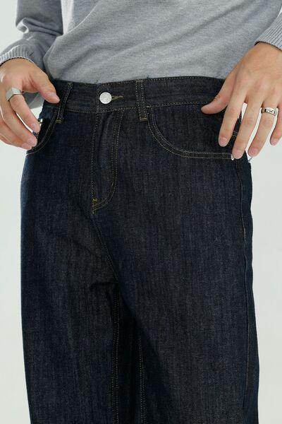 Mid Rise Jeans with Pockets for Comfort and Style