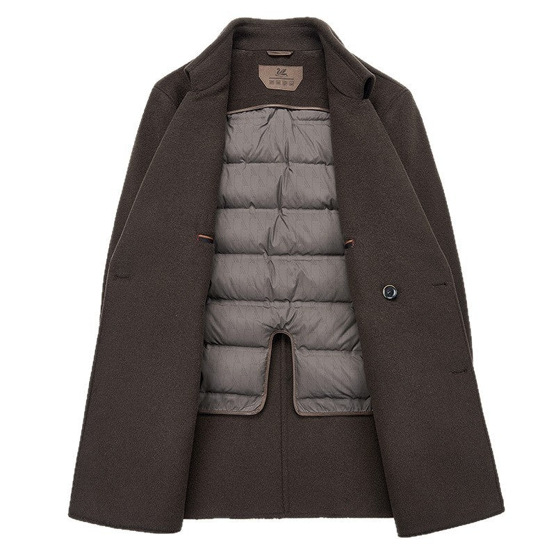 Double-sided Wool Overcoat Men&