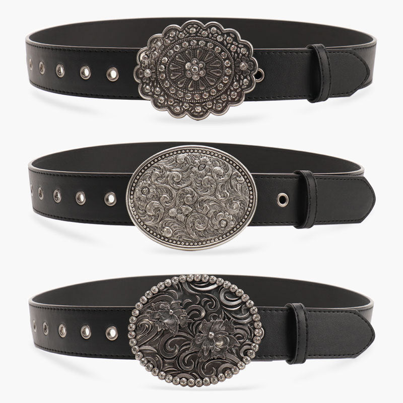 Retro Gem Black Belt Women&