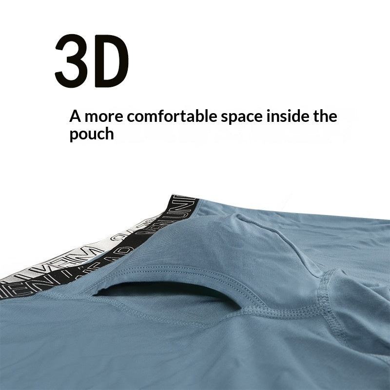 V-Shape Mens Breathable Boxer Briefs For Running And Fitness Extended Length