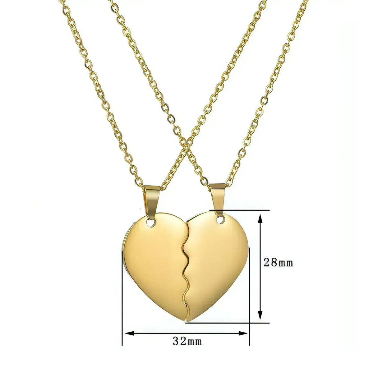 π Couple Heart Puzzle Necklace β Two Halves, One Love