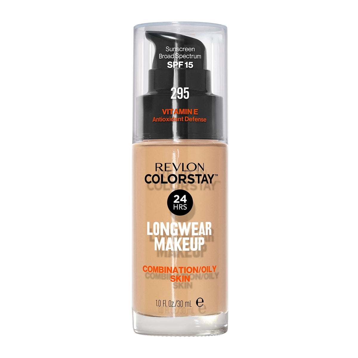 Revlon Liquid Foundation, ColorStay Face Makeup for Combination & Oily Skin, SPF 15, Medium-Full Coverage with Matte Finish, 180 Sand Beige, 1 Fl Oz