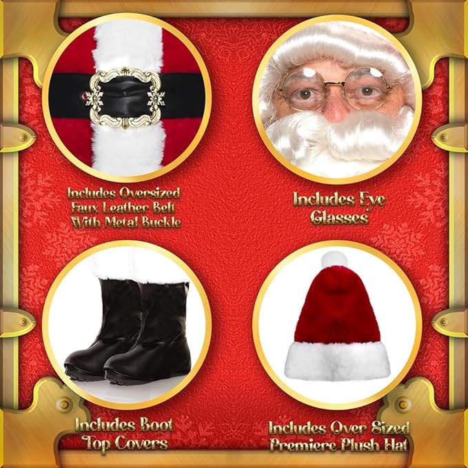 Luxurious Ultra Plush Professional Santa Claus Men&