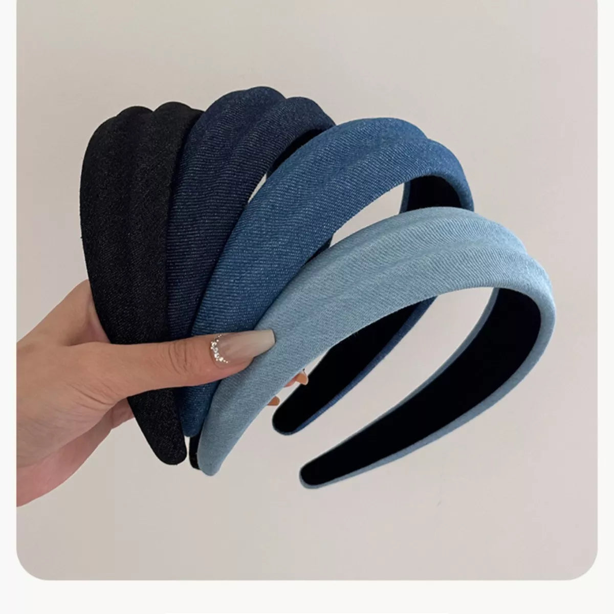 Denim Padded Wide Headband