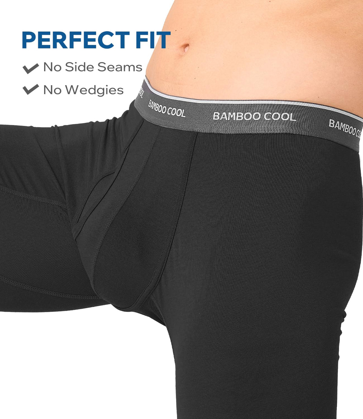 BAMBOO COOL Ultra Soft Mens Underwear Boxer Briefs Multi-pack | Bamboo Fabric,No Ride Up,More Breathable Than Cotton