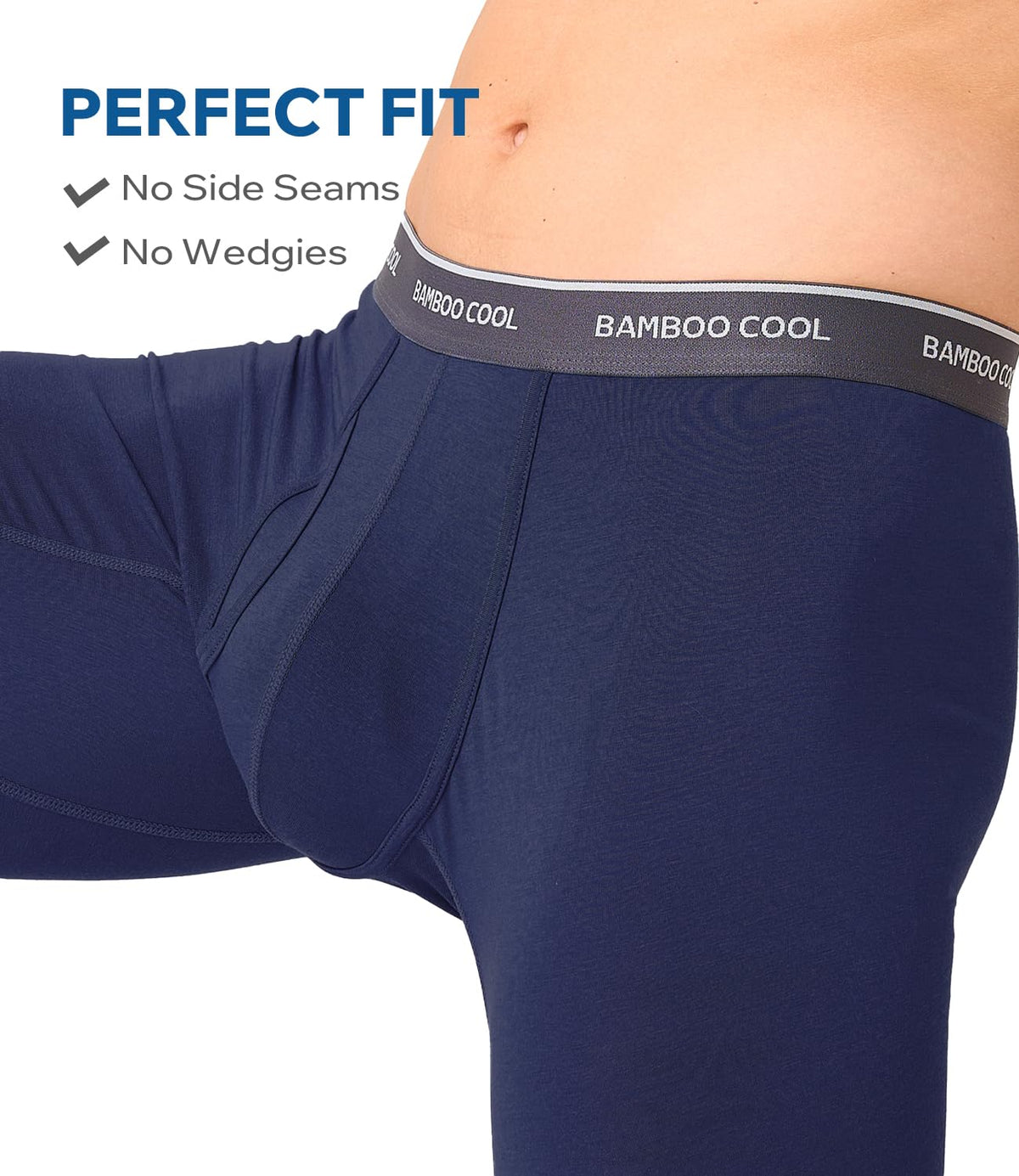 BAMBOO COOL Ultra Soft Mens Underwear Boxer Briefs Multi-pack | Bamboo Fabric,No Ride Up,More Breathable Than Cotton