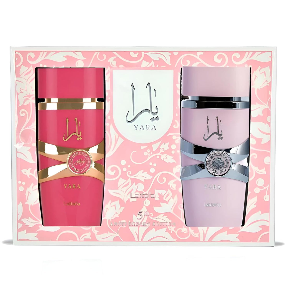 Lattafa 2 Piece Gift Set (Yara EDP 3.4 Fl Oz + Yara Candy EDP 3.4 Fl Oz)