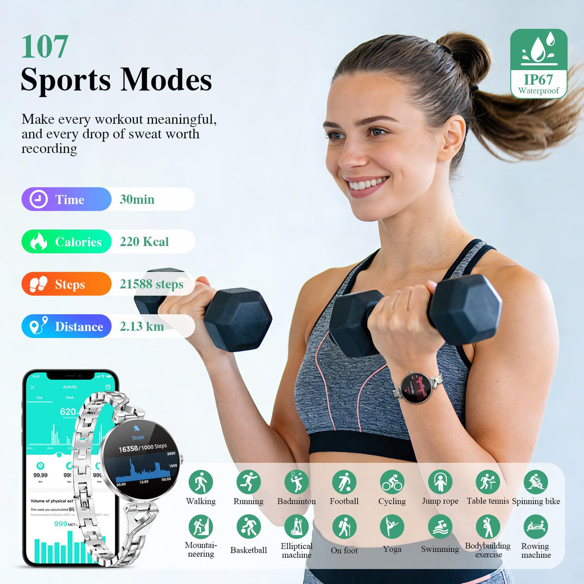 Smart Watches for Women, Answer/Make Call, 1.04&