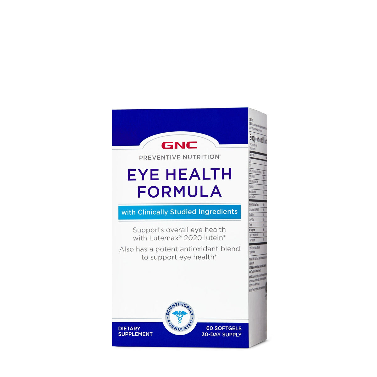 GNC Preventive Nutrition Eye Health Formula with Lutein, 60 Softgels
