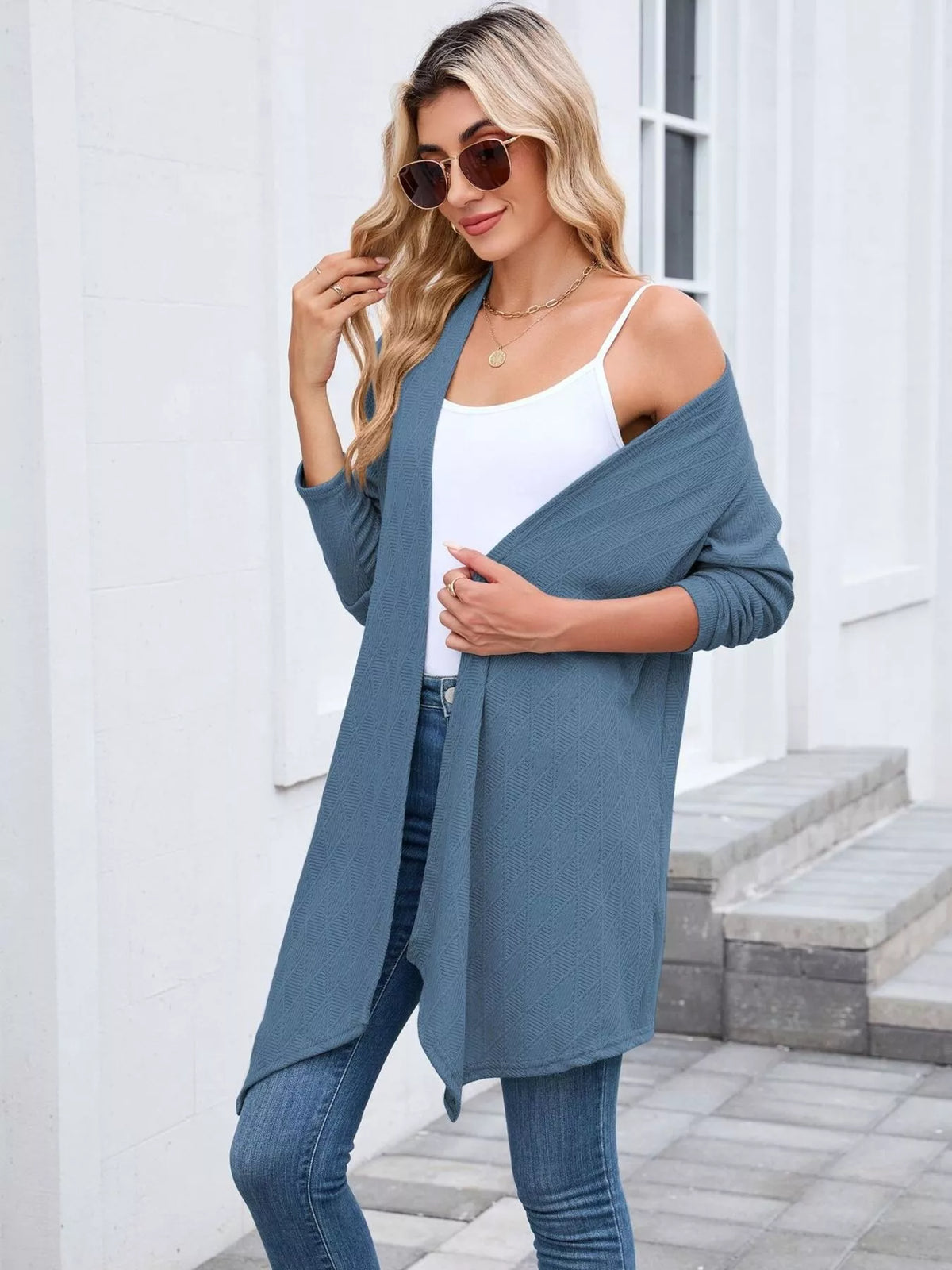 Open Front Long Cardigan