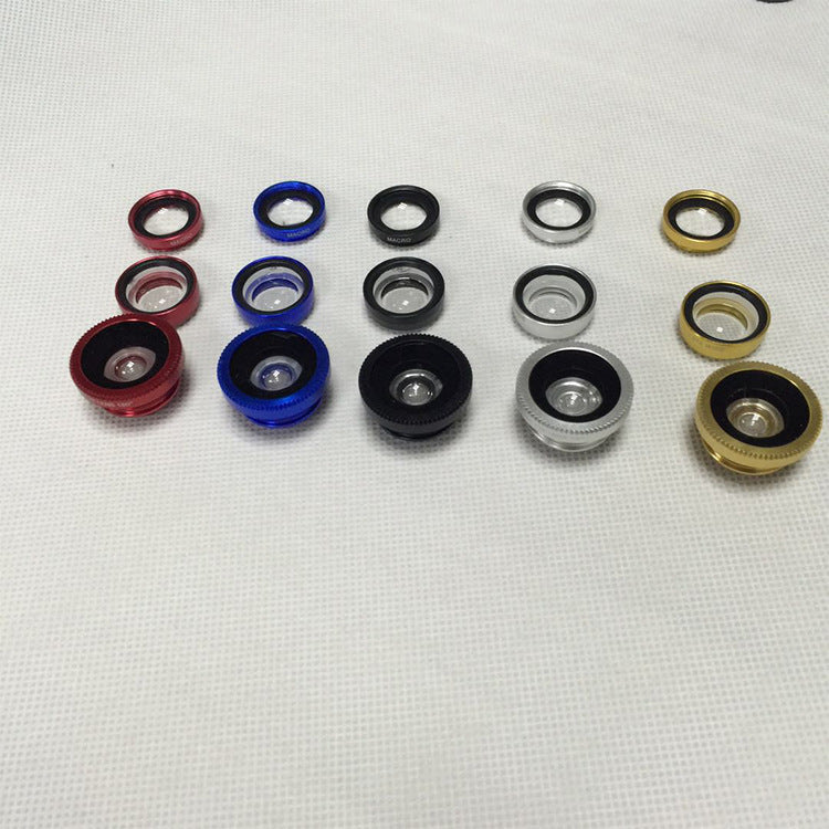 Mobile Phone Fisheye Lens Three In One Specific Mobile Phone Lens Magnifier Fisheye Wide-angle Macro Self Artifact