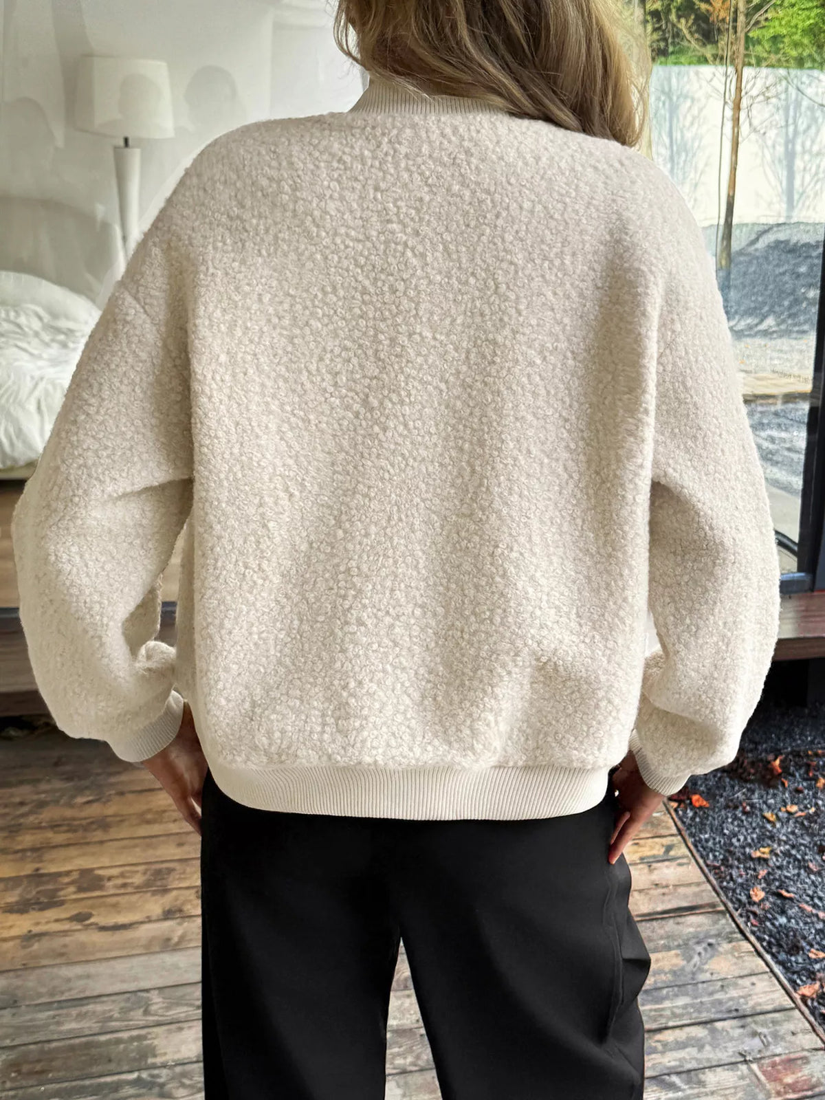 Snap Down Dropped Shoulder Jacket