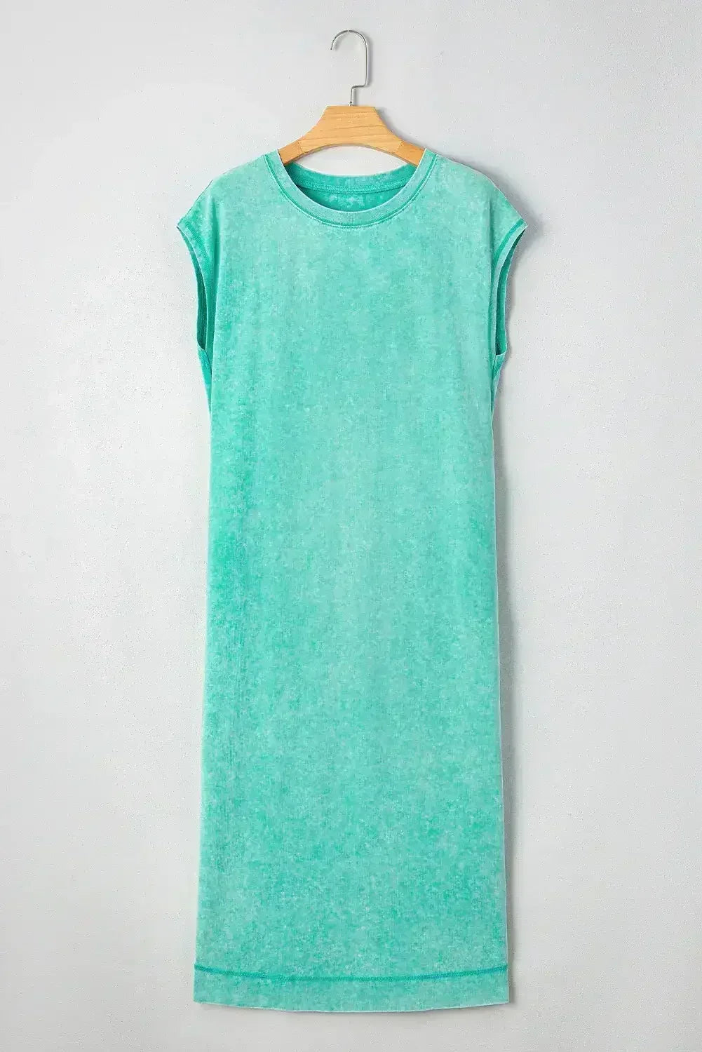 Carrot Mineral Wash Pocketed T-shirt Dress