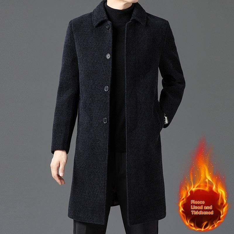 Temperament Lapel With Velvet Men&