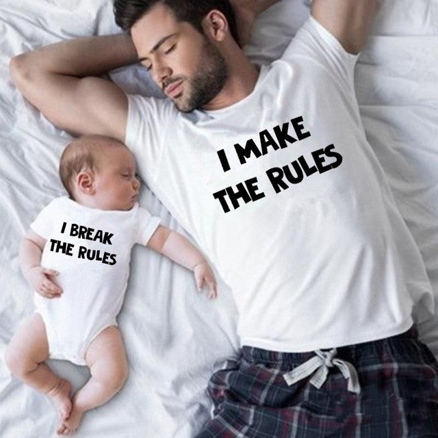 Keyboard Printed Short-sleeved Parent-child Outfit