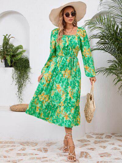 Stylish Printed Long Sleeve Midi Dress for All Occasions