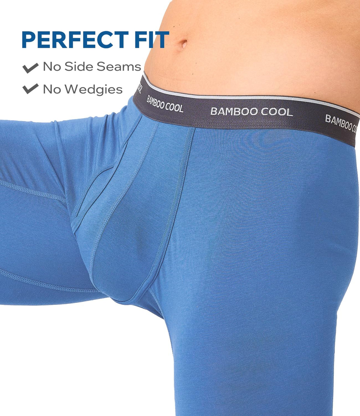 BAMBOO COOL Ultra Soft Mens Underwear Boxer Briefs Multi-pack | Bamboo Fabric,No Ride Up,More Breathable Than Cotton