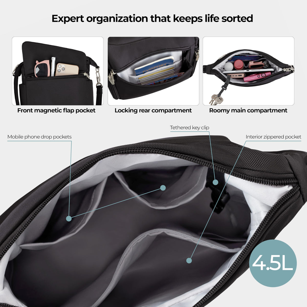 Travelon Anti-Theft Classic Messenger Bag