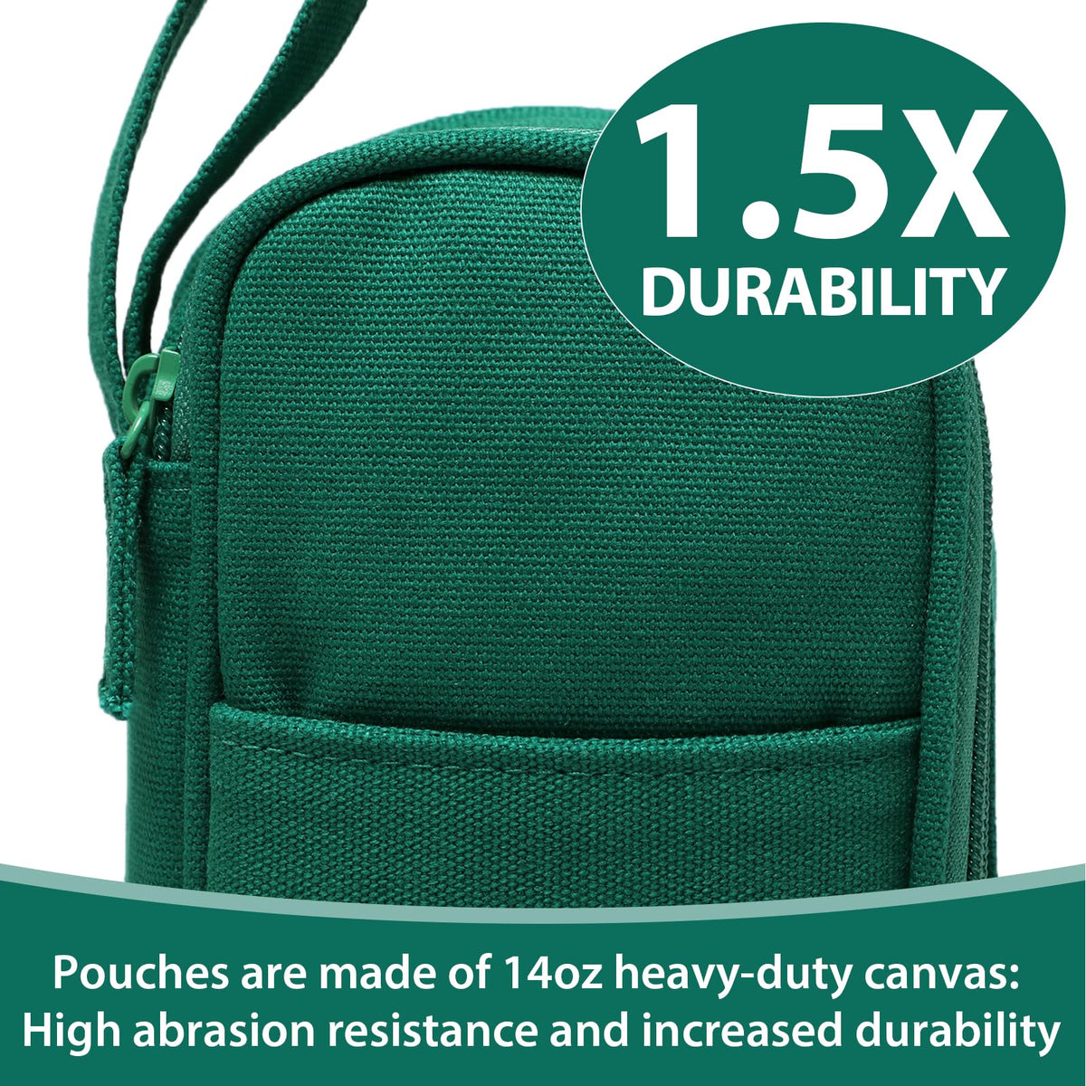 Large Pencil Case 1800ml - Heavy Duty Canvas School Supplies Organizer for Kids Students