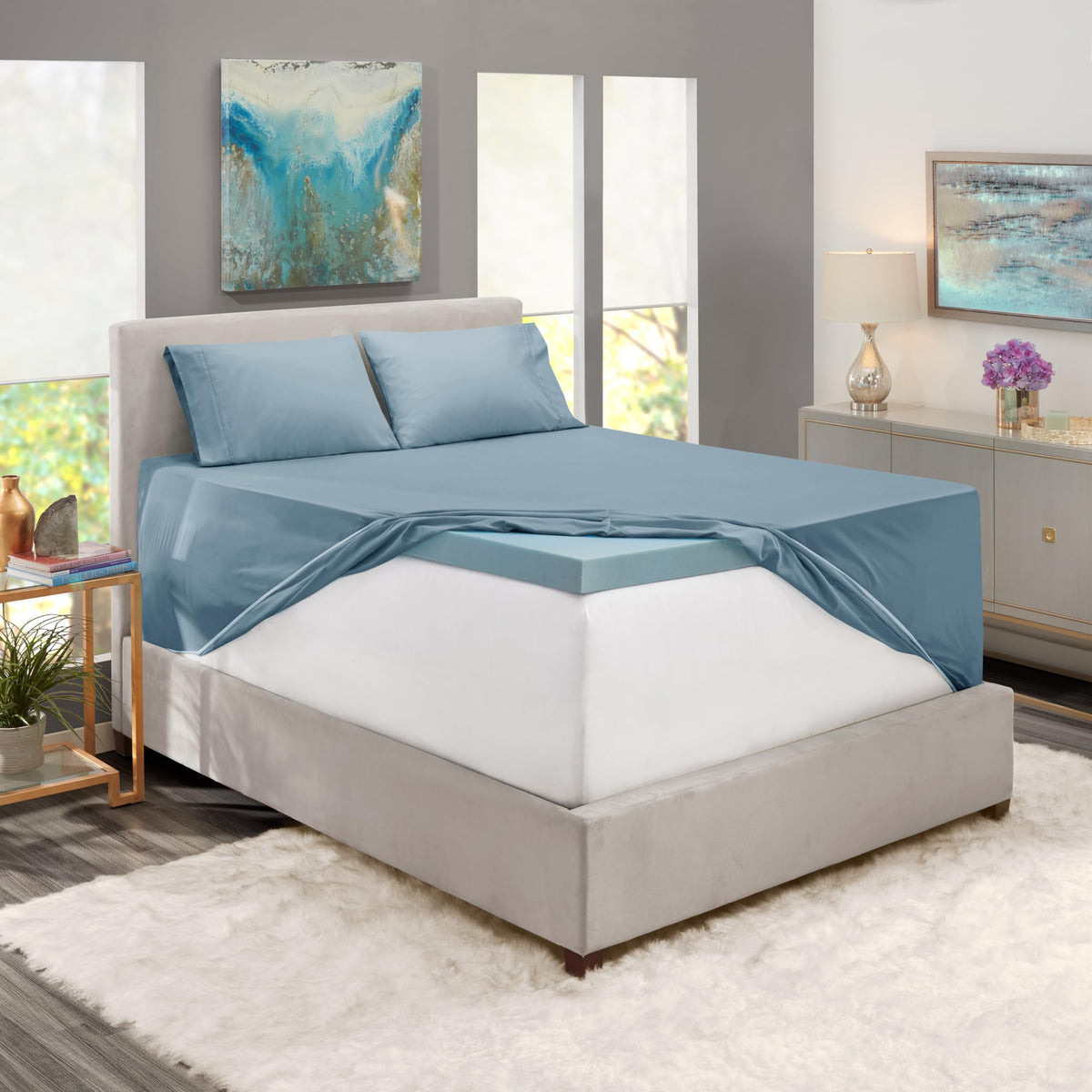 King Size Deep Pocket Sheet Set 6 Piece - Extra Deep Fitted Sheets 18-24 Inch Microfiber Linen