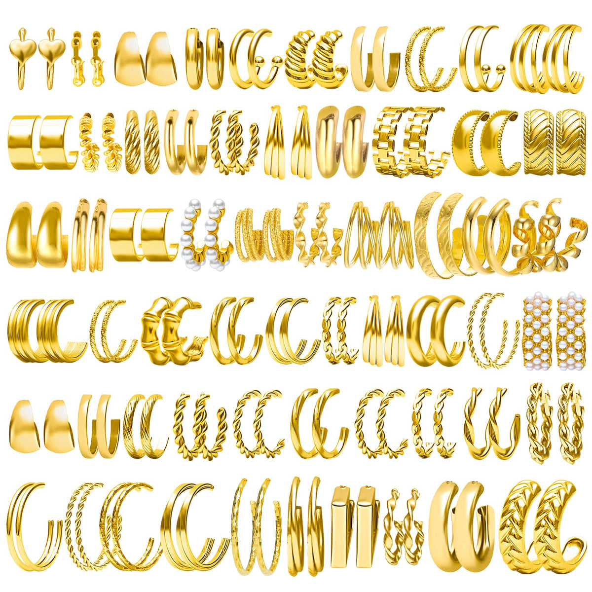 69-Piece Gold Jewelry Set for Women | Necklaces, Bracelets & Earrings