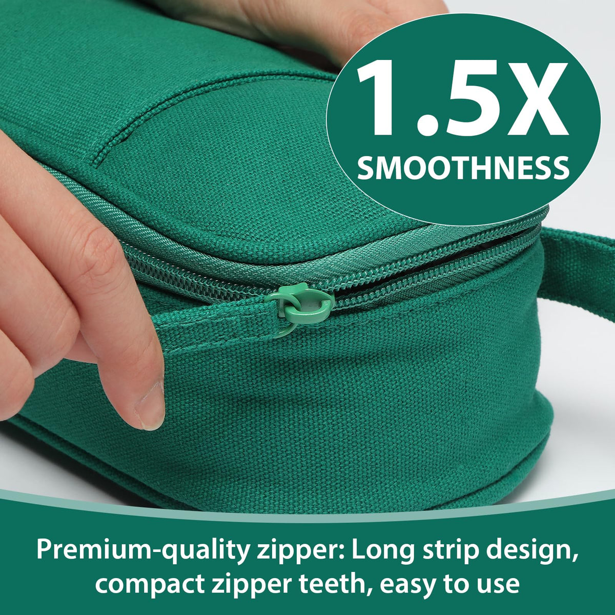 Large Pencil Case 1800ml - Heavy Duty Canvas School Supplies Organizer for Kids Students