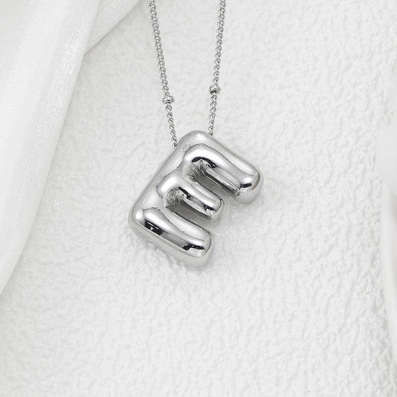 Copper Bubble Letter Pendant Necklace for Stylish Charm