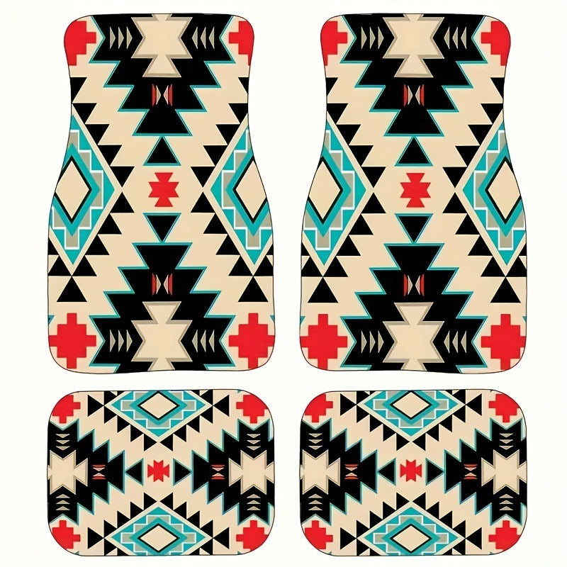 Vintage Bohemian Style Car Floor Mat Carpet