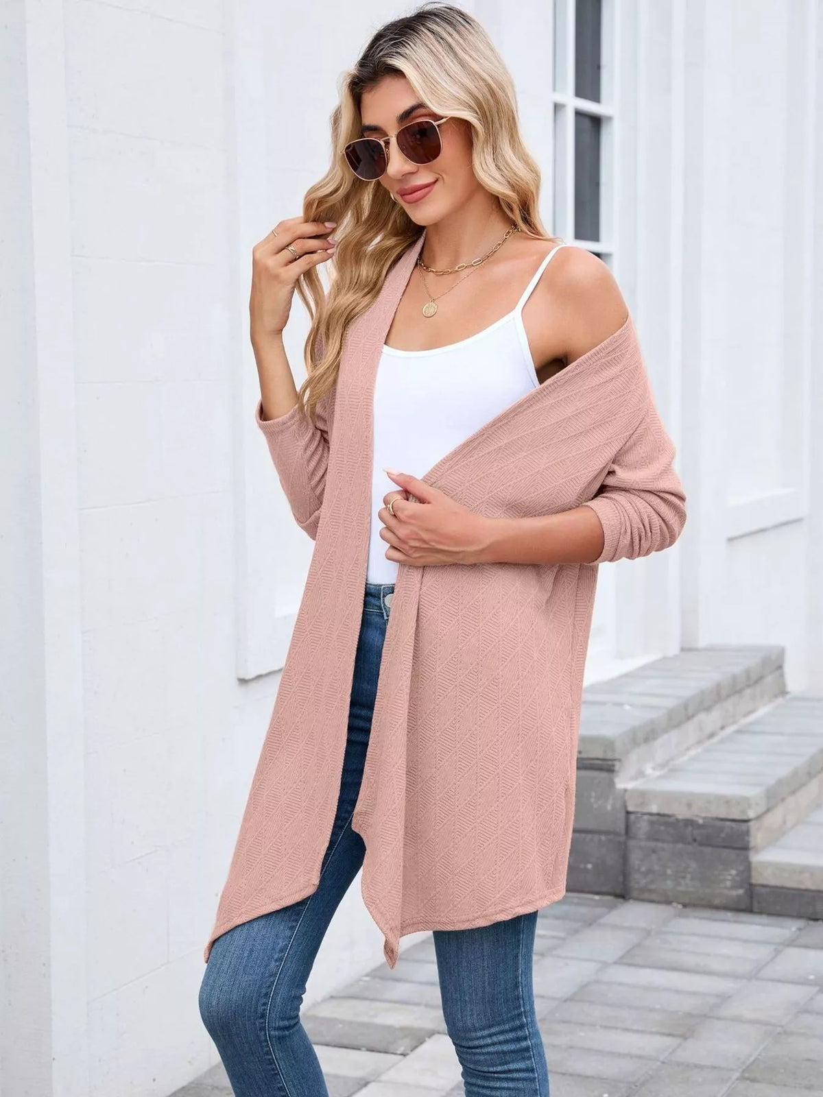 Open Front Long Cardigan