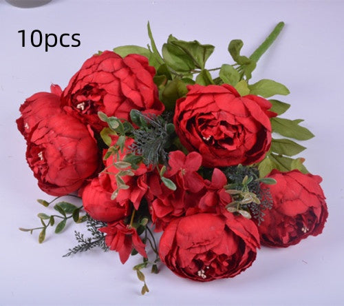 13 Core-spun Peony Decorative Flowers Artificial Flowers Artificial Flowers