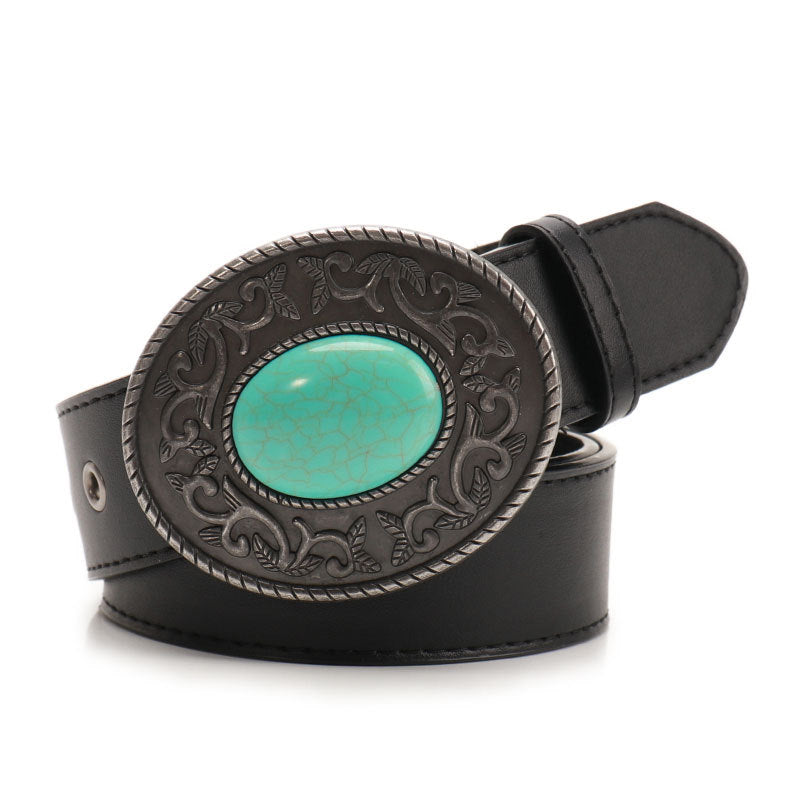 Retro Gem Black Belt Women&