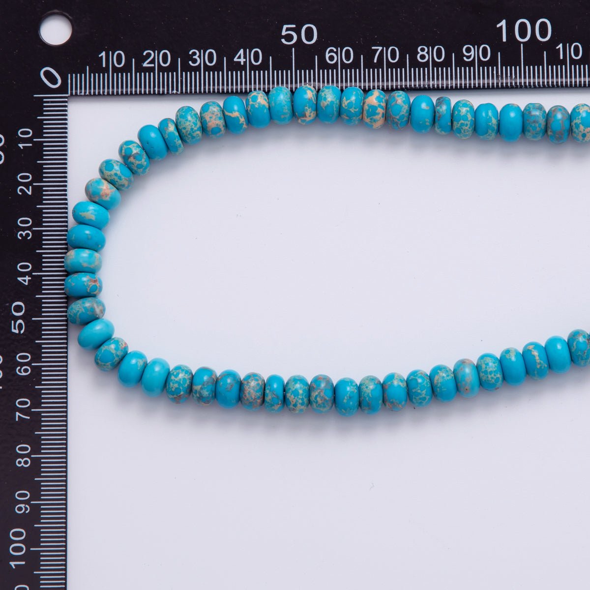 8mm Blue Teal Chrysocolla Rondelle Natural Gemstone Bead Strand Finding | WA-402