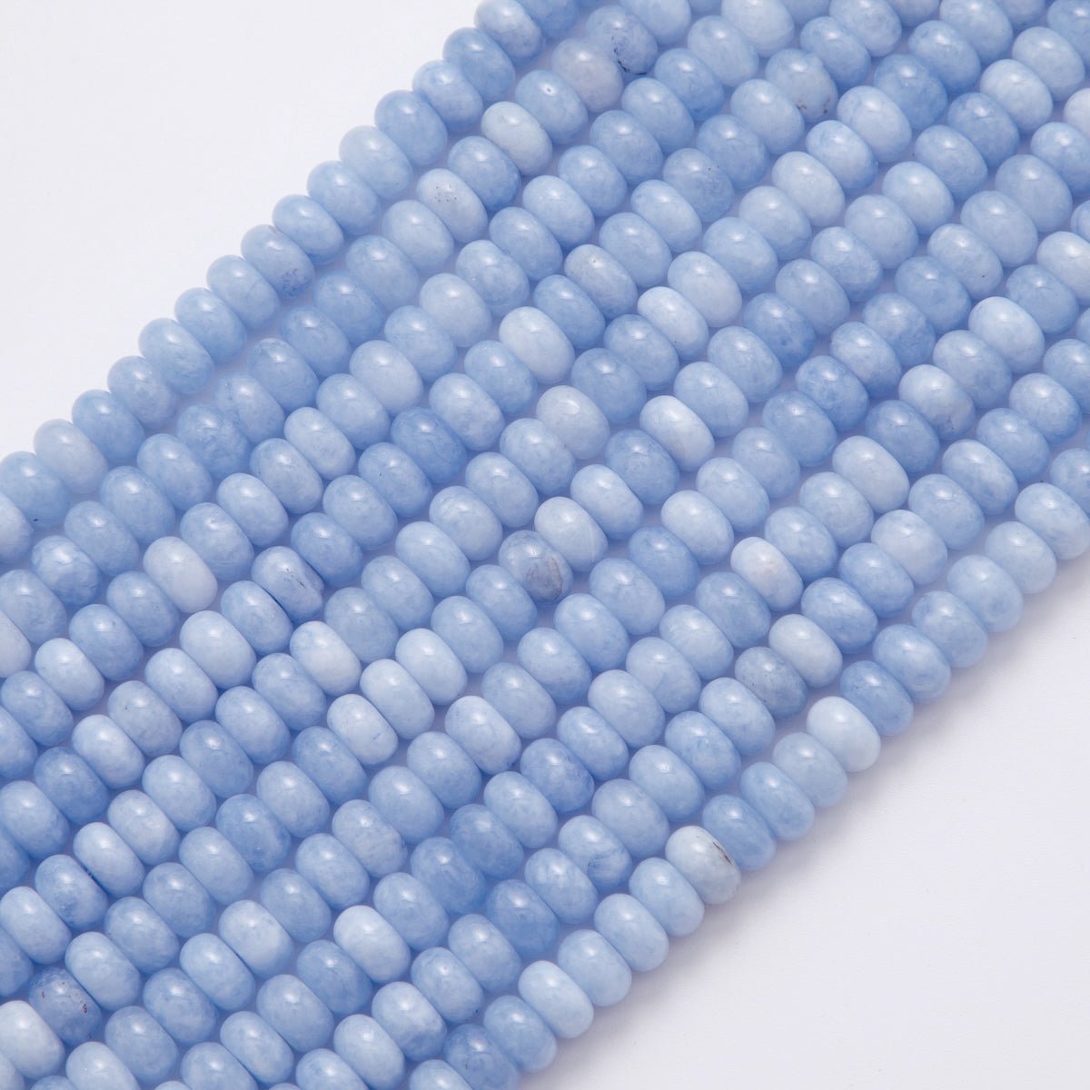 8mm Multicolor Blue Calcite Rondelle Rondelle Natural Gemstone Bead Strand Finding | WA-415