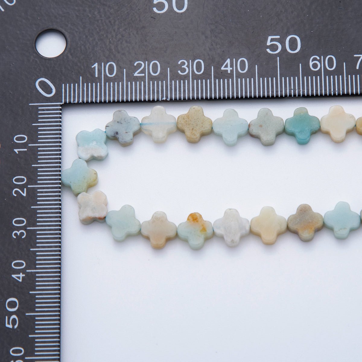 8mm Natural Gemstone Quatrefoil Bead Strand Finding | WA-3187 ~ WA-3204