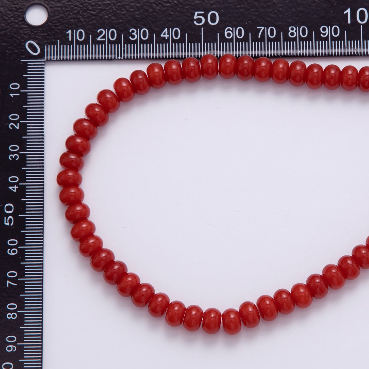 8mm Red Carnelian Rondelle Natural Gemstone Bead Strand Finding | WA-381