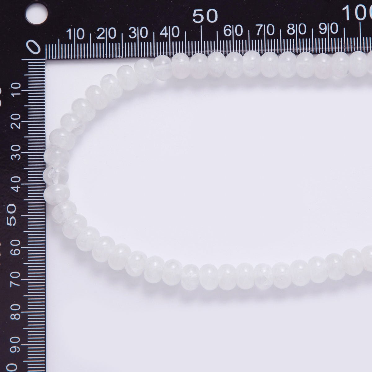 8mm White Quartz Rondelle Natural Gemstone Bead Strand Finding | WA-03295