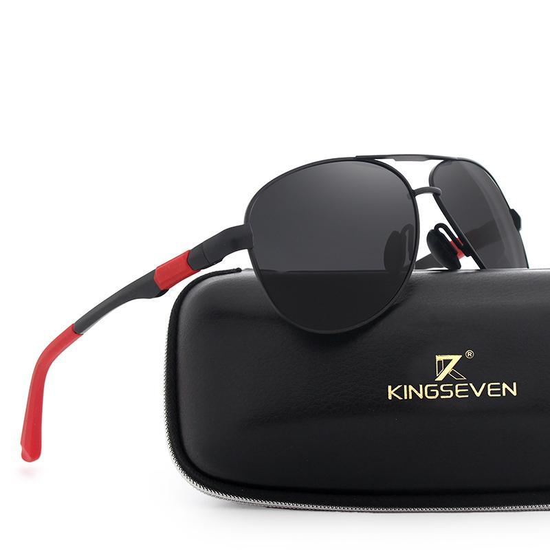 Men 100% Polarized Aluminum Alloy Frame Sunglasses In Elegant Retro Classic Men&
