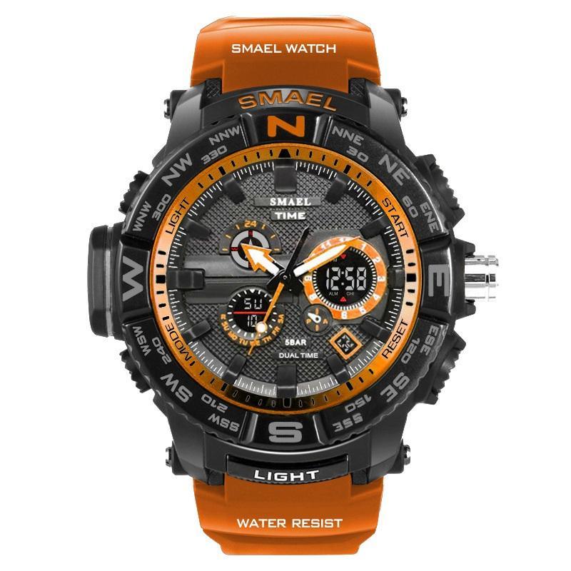 New Luxury Sport Watch With Dual Display LED Digital Analog Electronic Quartz Display and Waterproof 30M protection