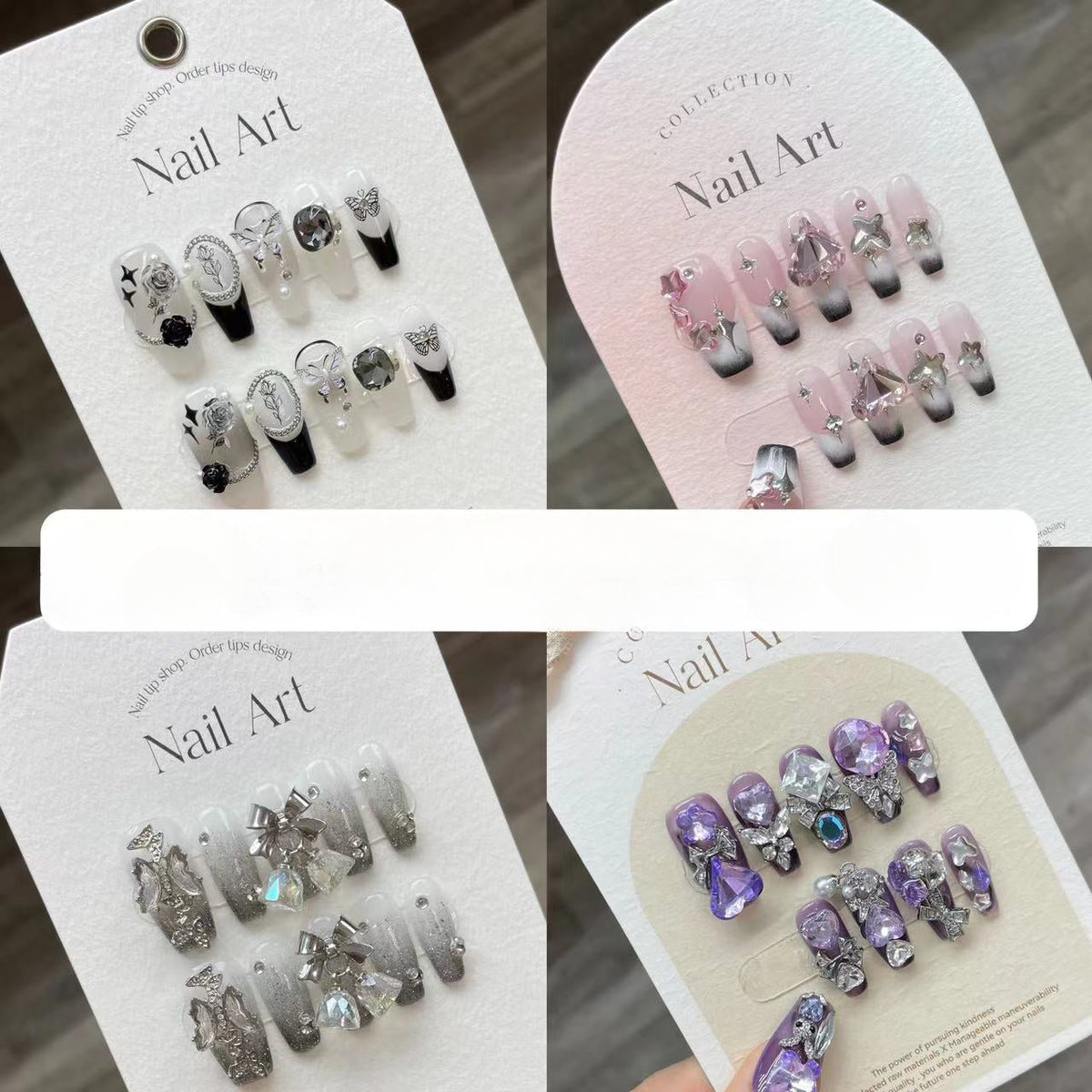 1022- Handmade press on nails fake nails removable