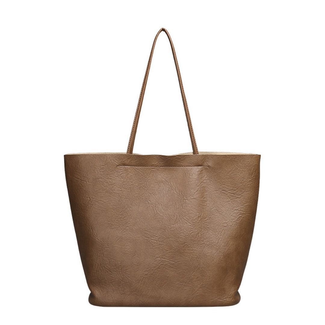 Elegant Soft PU Large Bag 2in1 – Retro Women&